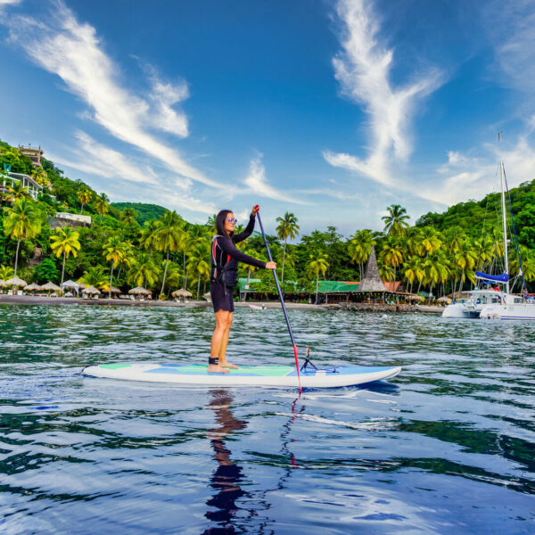 paddle board anse chastanet beach